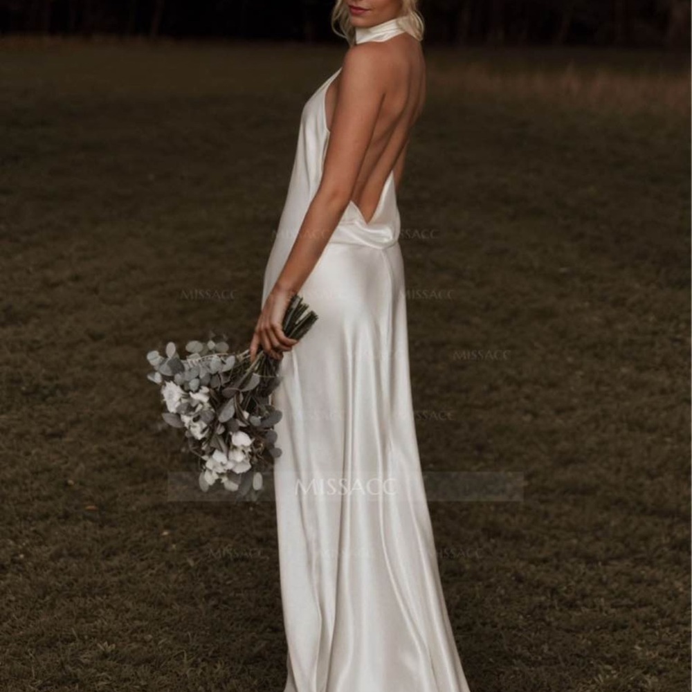 Missace Elegant Ivory Backless Dress size 6